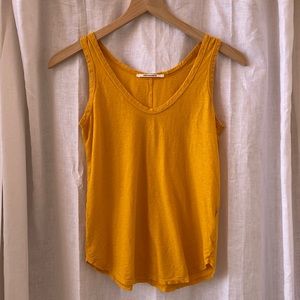 POMANDÈRE Scoop Hem cotton & linen Tank Top